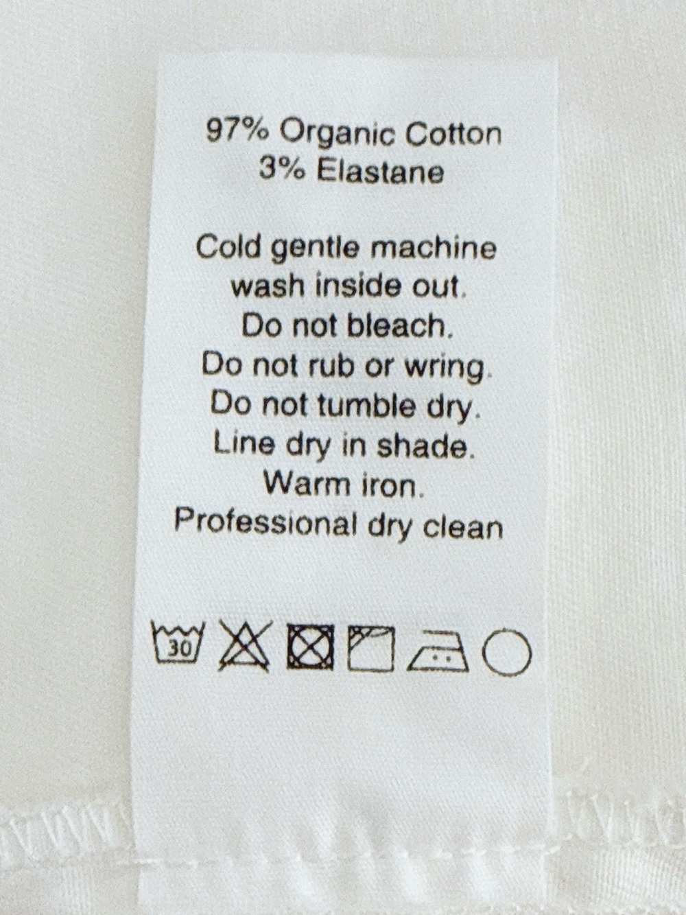 Matteau Organic Cotton Chino Pants Wide Leg High Rise White Trousers Women 8 - Picture 12 of 13